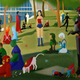 Illustration for article titled DC heroes and villains invade Georges Seurats “A Sunday Afternoon